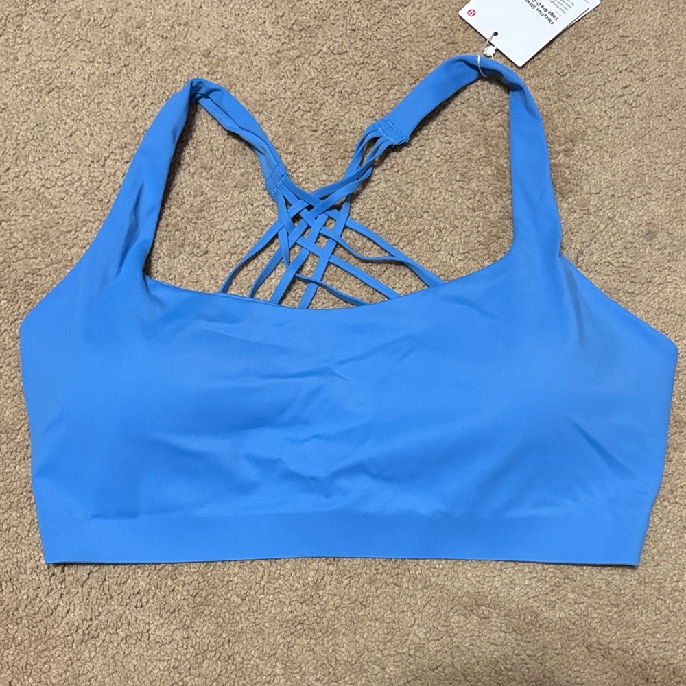 Lululemon Athletica FlexyFlex Strappy Yoga Bra D-DDD in Pool Party size L/XL